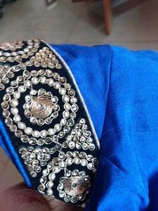 Royal Blue Embellished Blouse