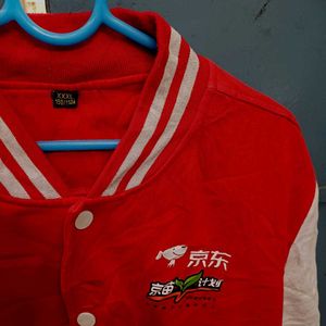 90%.off Sale Vintage Red &amp; Grey Varsity Jacket