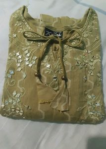 Embroidered Kurti with Mirror Work