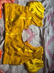 silk saree yellow