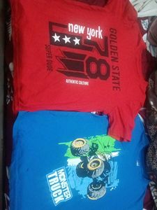 Graphic Tees Bundle - Red & Blue