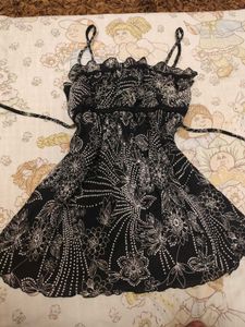 Cute Floral Tie-knot babydoll top