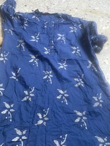 Blue Floral Kurti