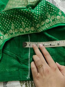 Stunning Green Brocade Blouse