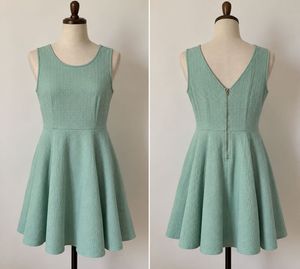 Mint Textured Fit & Flare Dress