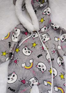 Cute Cat Print Baby Onesie