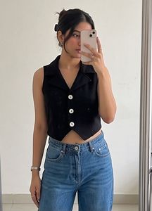Stylish Black Vest