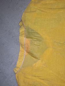 mirrored yellow straight women kurti
