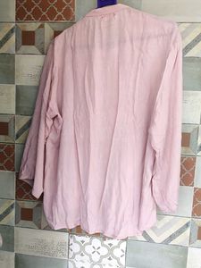 Pink Embroidered Kurta Top