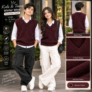 🇳🇿💫🎀Unisex Kids & Teens Winter Sweater Vest