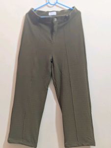 Olive Green Wide Leg Pants