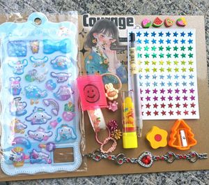 Cute Kawaii Sticker & Accessory Set