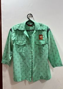 Stylish Green Printed Shirt 💚