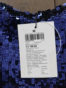 Sparkling Blue Sequin Mini Dress