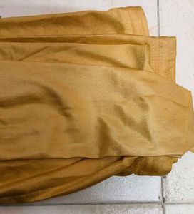 Golden Silk Palazzo Pants