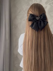 PRADA black Large Size hair bow Clip