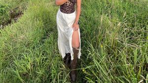 Flowy White Maxi Skirt