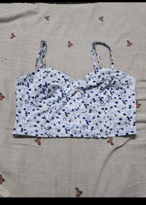 Floral Print Bustier Top