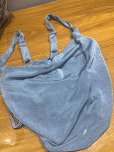 Stylish Blue Halter Neck Top