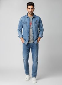Men's Denim Shirt and Jeans Set