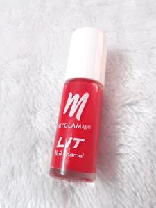 MyGlamm LIT Nail Enamel-Xoxo (Red)-7ml | Nai