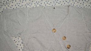 Striped Wrap Cropped Top