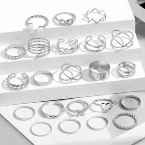 Silver Tone Ring Set