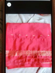 Beautiful Pink Saree with Golden Border
