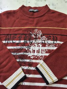 Men's Striped Graphic Sweater