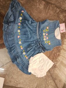 Cute Baby Girl Dress with Bloomers