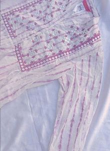 Striped Embroidered Tunic Top