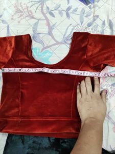 Red Velvet Blouse