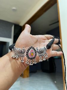Ethnic Peacock Design Choker Necklace