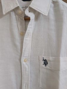 US Polo Assn White Long Sleeve Shirt