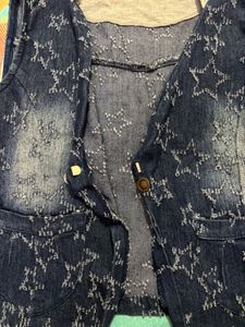 Hooded Denim Vest