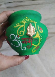 Hand-Painted Ganesha Pot