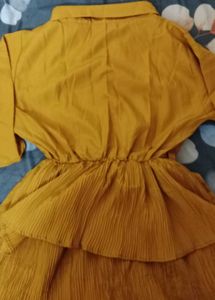 Mustard Yellow Tiered Dress