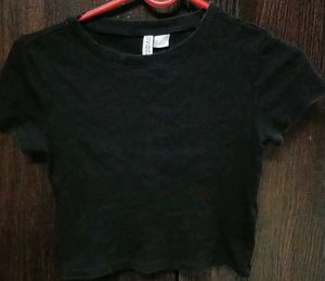 H&amp;M Divided Black Ribbed Top