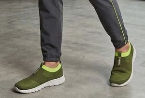 Wrogn Olive Green Slip-On Shoes