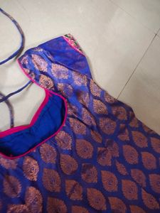 Long Blouse Without Padding And Embroidery