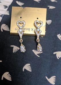 Heart shape golden earring