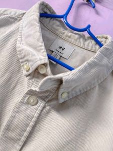 Men's H&amp;M Beige carduroy Shirt(baggy)