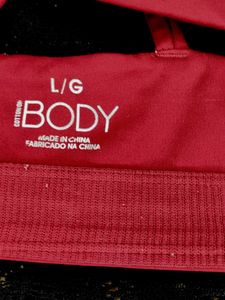 Maroon Sports Bra with Criss-Cross Straps