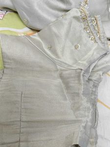 Elegant silver Embroidered Lehenga 4 meter flare