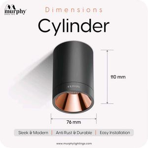 Murphy 15W Black Body Cylindrical Surface Mounted