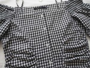 Gingham Off-Shoulder Top
