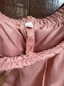 Pink Printed Flared Kurta pant set