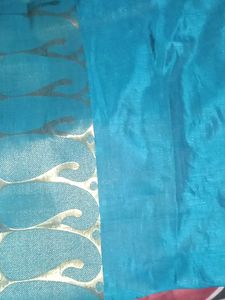 Turquoise Saree with Paisley Border