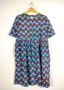 Light Teal Blue Printed Kurta (Women's)