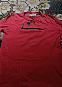 Men's Red Casual T-Shirt